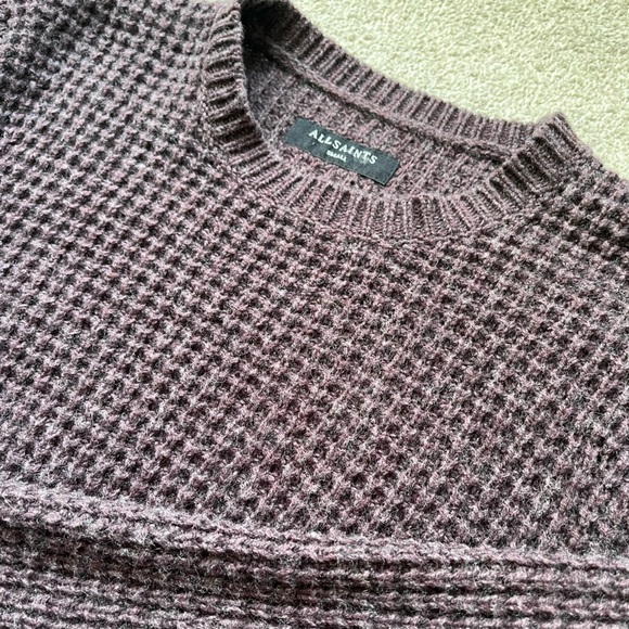 Mens All Saints Tornn Crewneck Sweater Small Merino Wool Blend - Picture 2 of 11